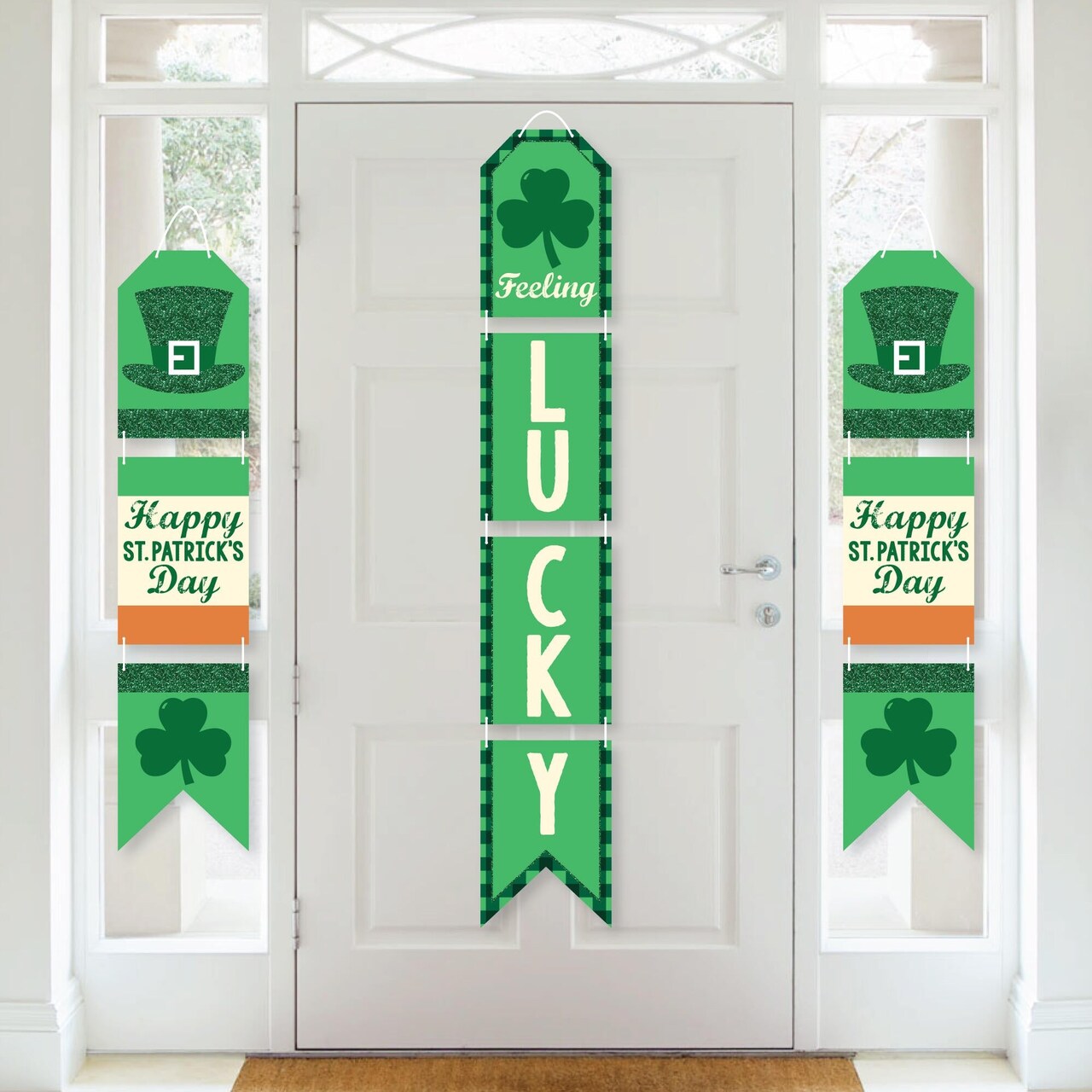 Big Dot of Happiness St. Patrick's Day - Hanging Vertical Paper Door Banners - Saint Paddy's Day Party Wall Decoration Kit - Indoor Door Decor